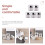 5Pcs Multipurpose Silver Pump Lotion Bottles Leakproof Sub Containers 8