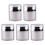 5Pcs Multipurpose Silver Pump Lotion Bottles Leakproof Sub Containers 10