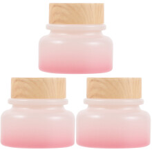 3Pcs Lightweight Small Cream Jars Pink with Leak-Proof Lids for Lotion