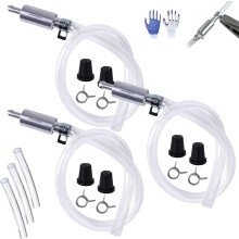 Brake Bleeder Hose with One-Way Check Valve, 3pcs Universal Kit for Motorcycle/Car Clutch & Hydraulic Systems, compatible with standard bleeder