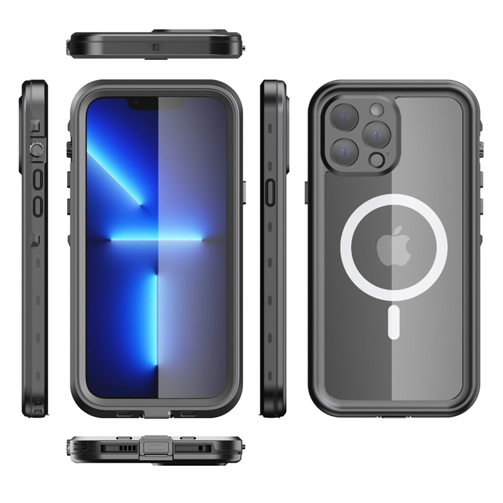 Compatible With Iphone 14 Pro Max Case Â Tech Circle Heavy-Duty Dual-Layer Rugged Cover With Magsafe & Built-In Screen Protector, Black 9193271880745