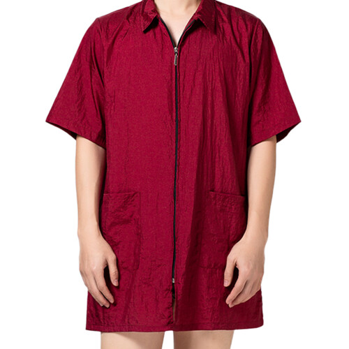 Red Hair Dye Clothes Short Sleeve with Pocket 1
