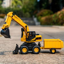 Construction Truck Toy for Toddlers 3-8, Excavator & Transport Carrier – Birthday & Christmas Gifts, Compatible with LEGO