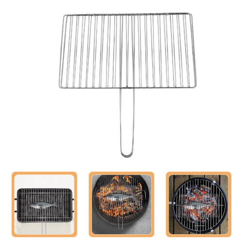 Ανθεκτική σχάρα ψησίματος BBQ από ανοξείδωτο ατσάλι για ψάρια, κρέας, λαχανικά και 1