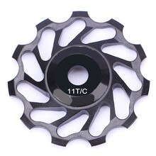 Jockey Wheel Set, Smooth Transmission For Road Cycling, Ultralight Resistant Anodized Aluminum Alloy, Compatibility With Shimano And Sram, 8.4Mm Thick