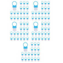 500Pcs Blue Plastic Nail Brush Hard Bristles Finger Nail Cleaning Tool