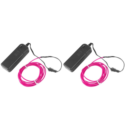 2 Count Glowing Cable Wire Rope Lights Indoor Electroluminescent