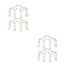 4Pcs Golden Creative Metal Paper Clips Bookmarks for School Office Use