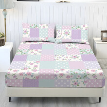 Polyester Sheet Set Full 3-Piece Pink Lilac Floral