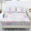 Polyester Sheet Set Full 3-Piece Pink Lilac Floral 1