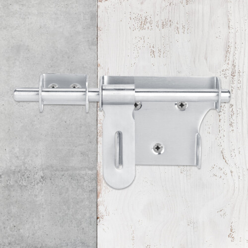 Two-Way Direction Design, Heavy Duty Sliding Bolt with Rustproof Security Latch for Barn Doors 2