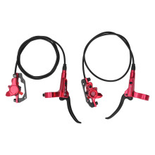 Smooth Braking Hydraulic Disc Brake, Dual Piston Caliper Design, Stainless Steel Rotors with Vent Holes, High Grade Aluminium Alloy Calipers, Easy