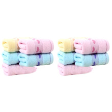 10Pièces Serviettes En Coton Colorées Pour Bain Respirantes