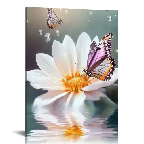 Tableau mural sur toile Fleur de lotus 40 x 50 cm