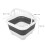 Foldable Bath Toy & Toiletry Storage Bin with Removable Base, Quick Drain, High Capacity, Cute Design – White/Black 4