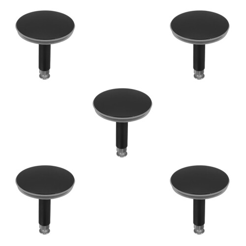 5Pièces Bouchon Drain Noir Pour Bain Douche