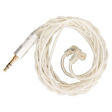 High Purity Silver Plated Copper IEM Cable, Durable Connector2Meter Replacement Cord With Scientific Weaving Method Superior Sound Transmission