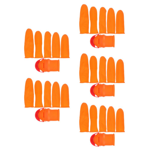 5Ensembles Outil Récolte Doigts Orange ABS Portable Pour Potagers