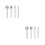 2Pièces Kit Perforation Cuir 4 Embouts Acier Haute Dureté Argenté 1