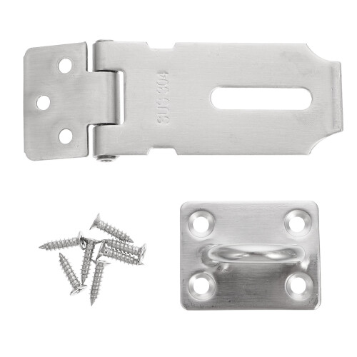 1Ensemble Porte Acier Inoxydable 304 Argent Maison