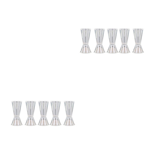 10Pièces Double Jigger Transparent Gradué Outil Bar Cocktail