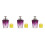 3Pcs Press Pump Dispenser Bottle Nail Cleaner Refillable Purple 1