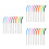 30Pcs Assorted Color Stainless Steel Straws Set Reusable Silicone Tips 8
