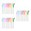 30Pcs Assorted Color Stainless Steel Straws Set Reusable Silicone Tips 9