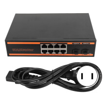 AI Detection Network Switch Gigabit, Plug And Play Smart Switch With Metal Case Heat Dissipation PoE Ethernet Extended Transmission Quiet Operation