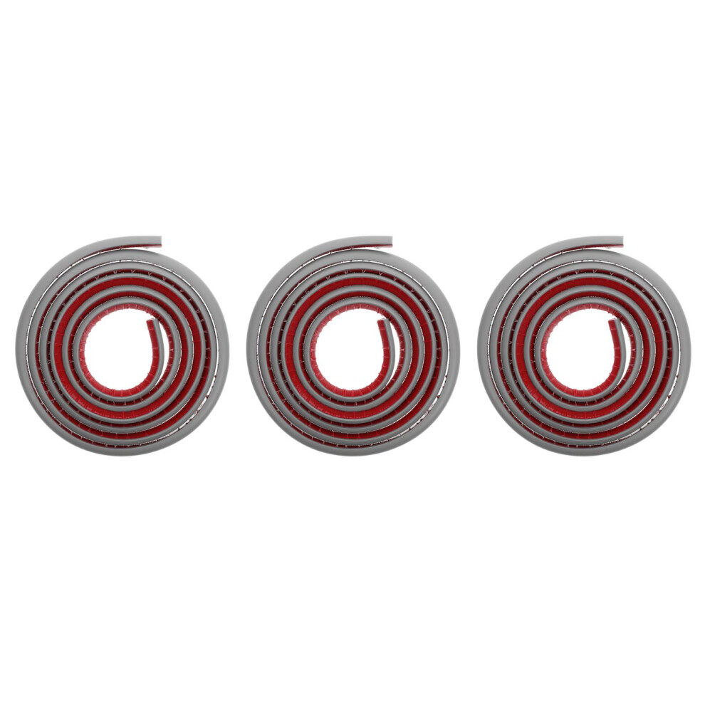 3Pcs Grey Pvc Flexible Molding Trim For Curved Stairs And Corners 3712342599773