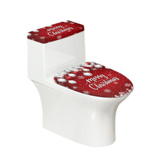 Protège-siège de toilette Joyeux Noël, couvre-abattant à bord élastique et lot de 2, fond élastique extensible