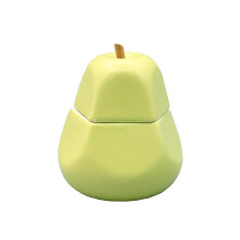 Eco-Friendly Home Decor Ceramic Condiment Jar Set Sustainable Spice Storage with Natural Fruit Inspired Design Integrated Wooden Spoon