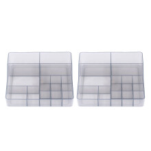 Mini Pocket Zoom Monocular Style Drawer Organizer Set, Clear Transparent Stackable Bins with15Compartments for Office Dresser Bathroom and Study