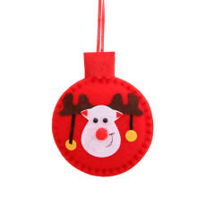 Appliques en feutre, tapis de cheminée, protection, petit pendentif rond créatif, décorations de Noël, ornements festifs 3D, pendentif décoratif