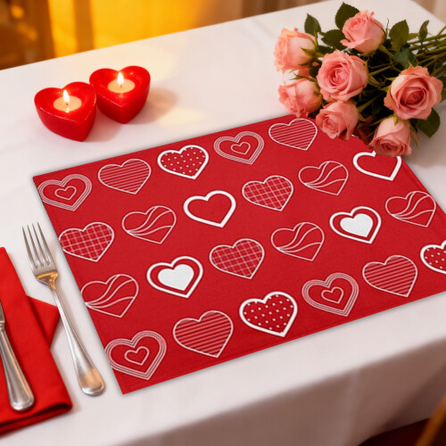 Sets de table pour la Saint-Valentin, Décorations de table pour la Saint-Valentin, Sets de table à thème, Accessoires pour une table romantique