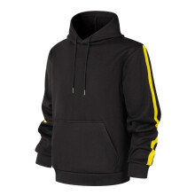 SYMOID Herren-Kapuzenpullover mit Viertelreißverschluss in großen Größen, 100 % Polyester – Schwarz, Größe 3XL, bequeme Passform mit