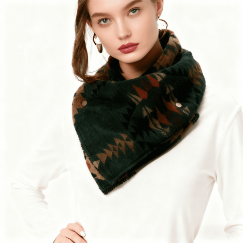 Boho-Polyesterschal – Jacquard-gewebt, warm und stilvoll 1