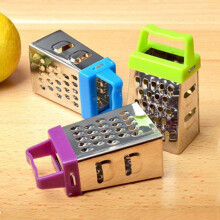 Ludlz 3PCS Stainless Steel Box Grater, 4-Side, for Parmesan, Veggies, Ginger – Compatible with Standard Kitchen Use