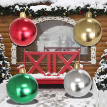 Boule de Noël gonflable en PVC, décoration de fête extérieure