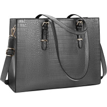 Women's 15.6" Laptop Bag – Leather, Waterproof, Large Capacity Briefcase for Work, Compatible with 15.6" Laptops