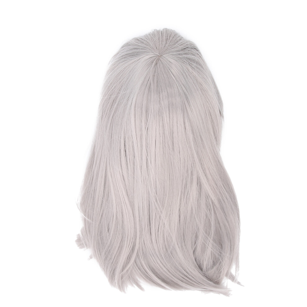 Touch Soft Synthetic Wig in Silver Grey with Strong Materials for Cosplay Fashion and Themed Events
