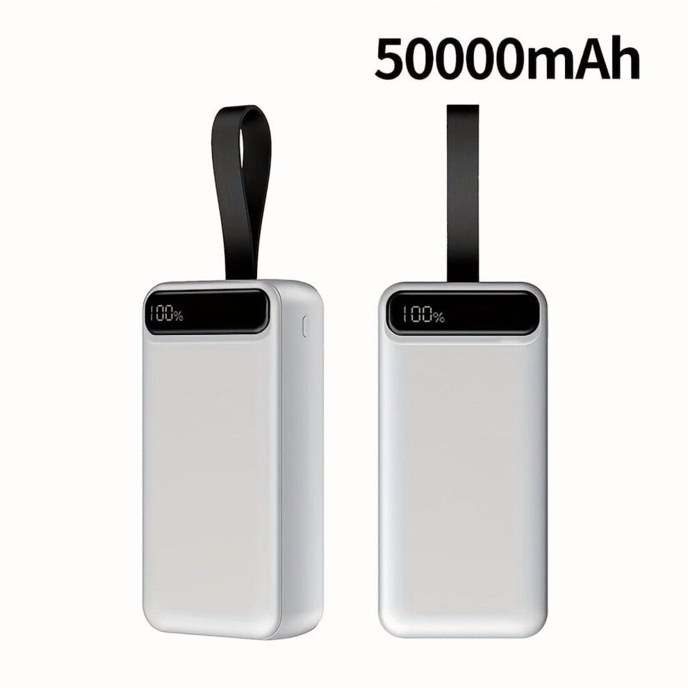 50000Mah Portable Power Bank With Led Display & Lanyard, Safe Li-Ion Battery, Compatible With Phones/Android, Outdoor/Emergency Use 9448990722259