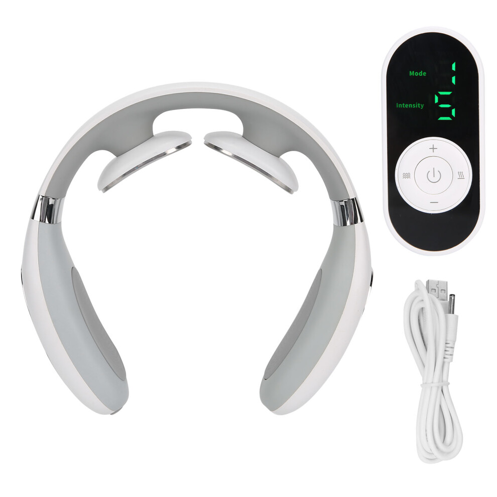Electric Neck Massager With Warm Compression And TENS Therapy, Cordless Deep Tissue Massage Device With Multiple Modes And USB Charging, Light Weight