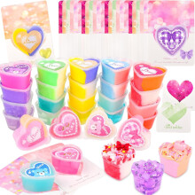 Valentine's Gift Cards and Slime Fidget Toys 24-Pack