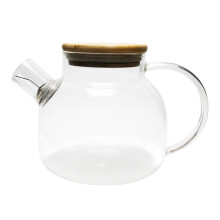 Tetera de vidrio de borosilicato resistente al calor para casas de té (1 unidad)