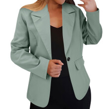 Klassischer Damenblazer mit einem Knopf – Professioneller, langärmeliger Business-Blazer, taillierter Schnitt, leichter Büroanzug