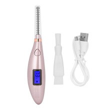 Heated Lash Curler Natural Looking Long Lasting Rechargeable With3Temp Settings LCD Display Compact Size Portable For Everyday Use