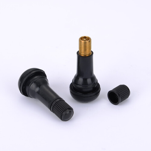 8 Schnapp-Einbaunippel Reifenventile Gummiventile Schwarz 2