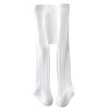 Baby Girl Pantyhose Toddler Cable Knit Tights with Bow Leggings Stockings Infant Cotton Pantyhose White 1-2 Years