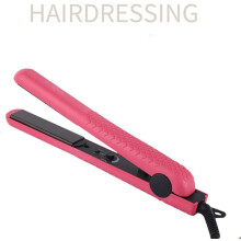 Ceramic Flat Iron Hair Straightener – 1" Plate, 15-sec Heat, 110V-220V Compatible, Auto Shut-Off, Pink